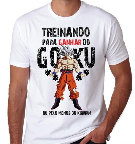 Camiseta Treinando para Ganhar do Goku - Dragon Ball
