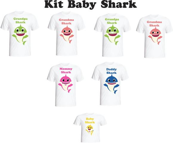 Camiseta Baby S.h.a.r.k Kit /07 Camisetas - Personalizada