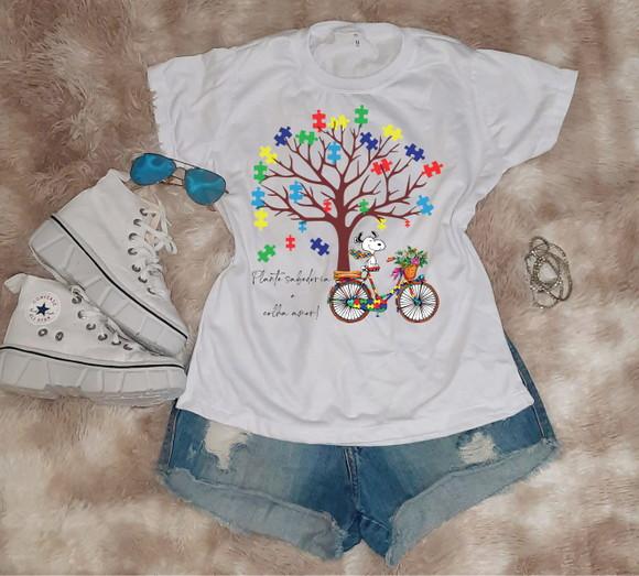 Camiseta Autismo Plante Sabedoria Colha Amor