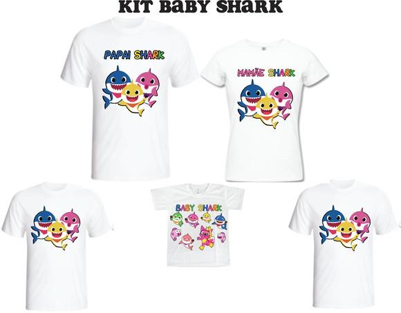 Camiseta BABY S.H.A.R.K Kit /05 camisetas - Personalizada