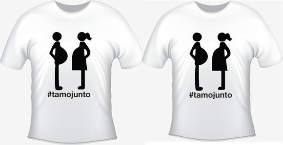 Camiseta Grávidos - Tamo Junto - Kit C/2 Camisetas