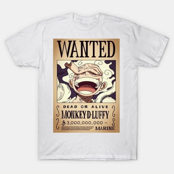 Camiseta Cartaz Procurado Gear 5 Luffy One Piece