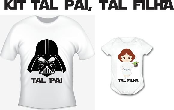 Camiseta Darth Vader e Leia Tal Pai, Tal filha