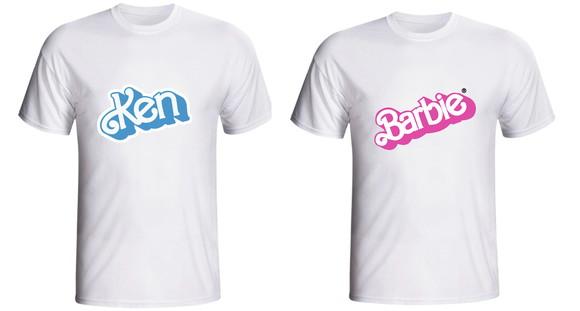 Camiseta Barbie ou Ken - Escolha Seu Modelo