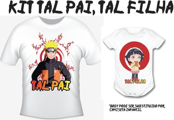 Camiseta + Body Tal Pai Tal Filha Naruto