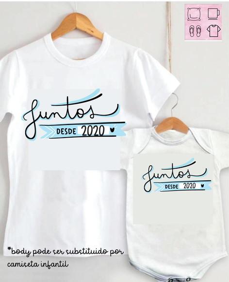 Camiseta Juntos Mãe e Filhos kit /02