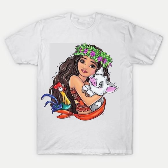 Camiseta Moana Cute Friends