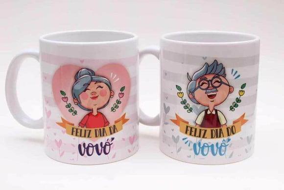 Caneca Vovô E Vovó Com Açúcar Kit Com 2 Feliz Dia Dos Avós