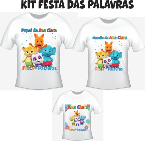 Camiseta Festa das Palavras Kit /03 camisetas - Personalize