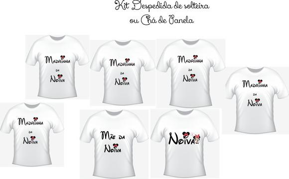 Camisetas Kit/ 07 - Minnie Time - Chá de Panela - Noivado