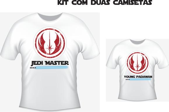 Camiseta Star Wars - Mestre Jedi e Jovem Padawan