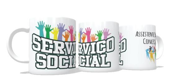 Caneca Assistente Social - Serviço Social - Personalize