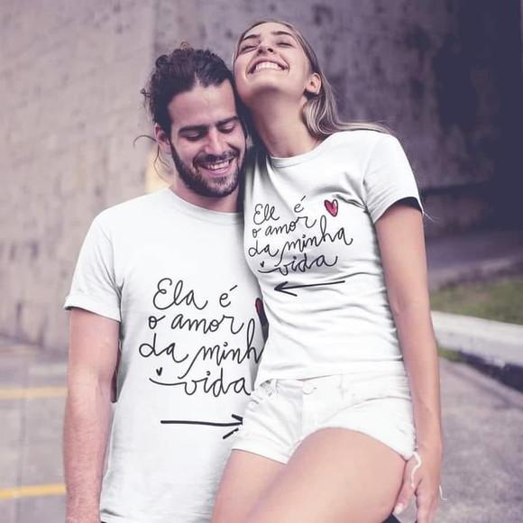 Camiseta Amor da Minha Vida Kit C/02 - Casal Namorados