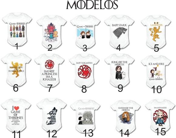 Body Para Bebê Game Of Thrones - Escolha Seu Modelo