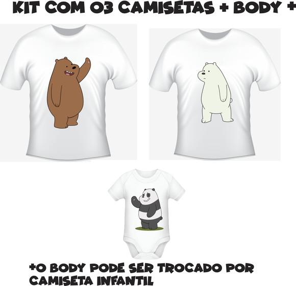 Camiseta Urso Sem Curso Kit /03