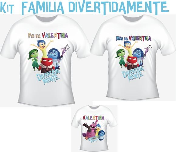 Camiseta Divertidamente Inside Out Kit /03 - Festa