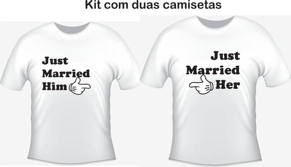 Camiseta Casados Recém Casados Kit C/02