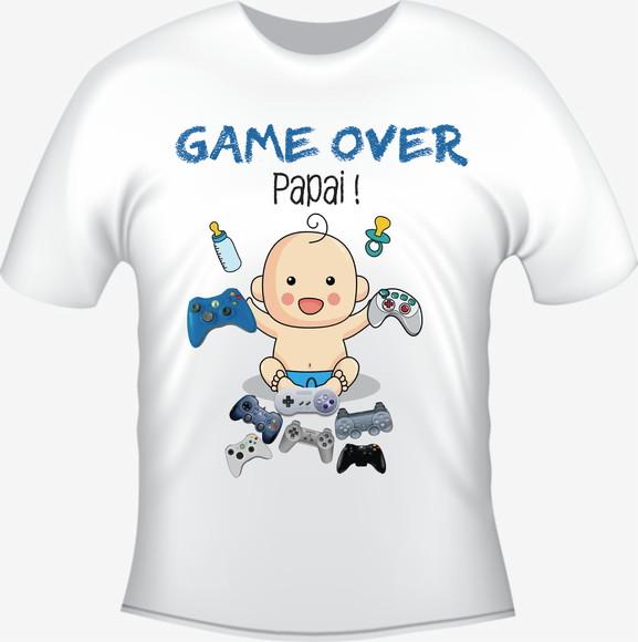 Camiseta Papai Game Over - Pai de Menino