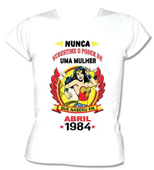 Camiseta Personalizada Mulher Maravilha Nunca Subestime