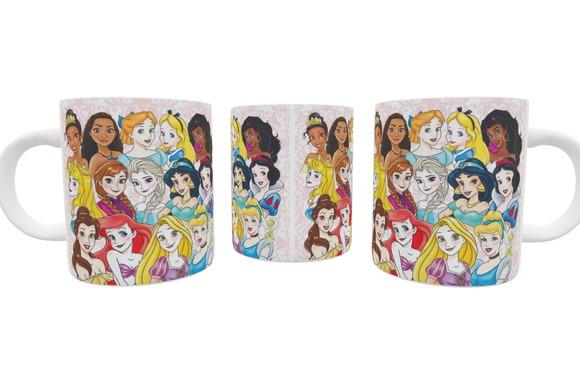 Caneca Princesas Draw Disney