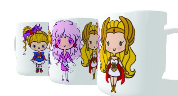 Caneca Power Girls She-ra, Jem, Rainbow Brite