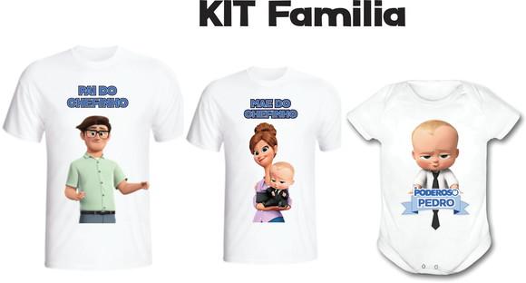 Kit Poderoso Chefinho Kit /02 Camisetas e Body