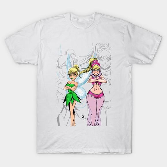 Camiseta Tinker Bell And Jeannie Fairy Dreams And Wishes