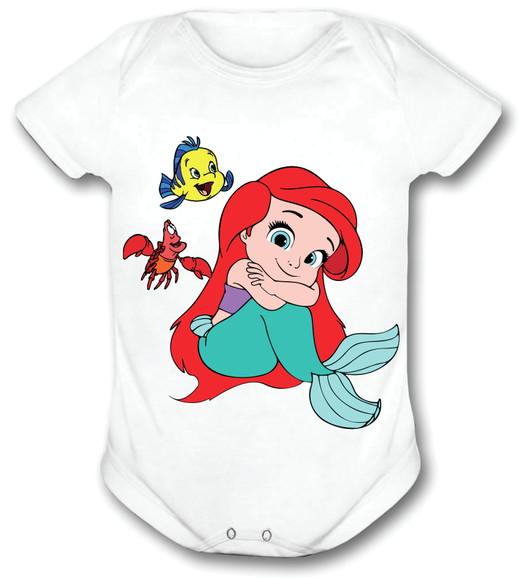 Body Para Bebê - Baby Ariel Pequena Sereia
