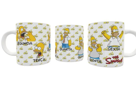 Caneca Homer Dias da Semana