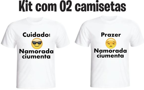 Camiseta Namorado E Namorada Ciumenta - Kit C/02