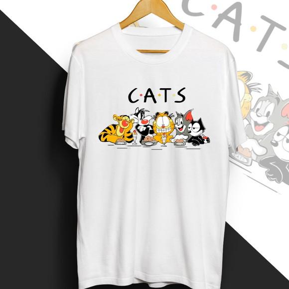 Camiseta Cats Gatos Catlovers Cartoon