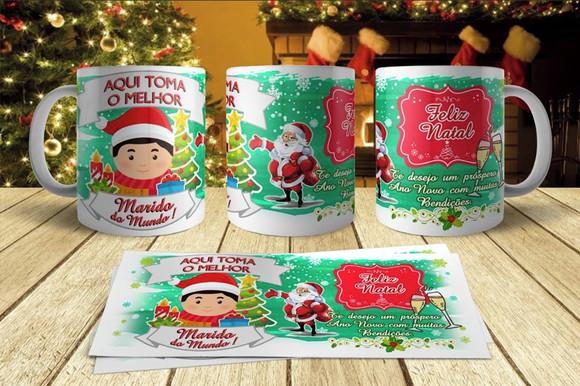 Caneca Lembrança Natal Melhor Marido ou Esposa