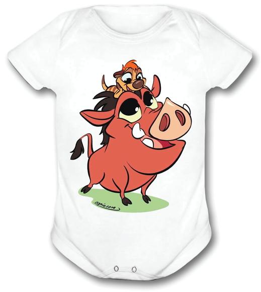 Body Para Bebê Timão E Pumba