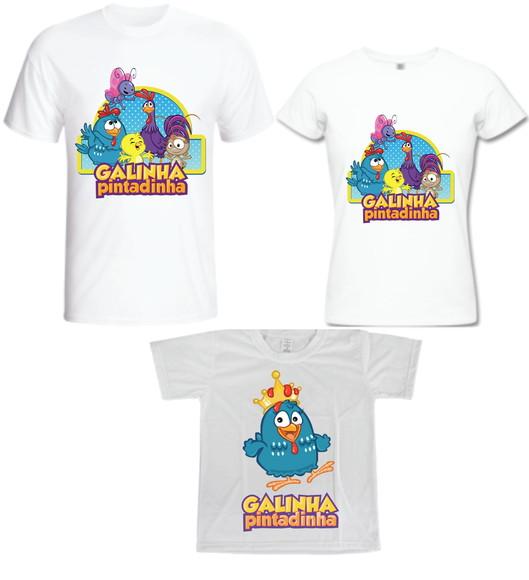 Camiseta Galinha Pintadinha Kit /03 - Personalizada