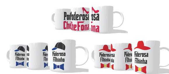 Kit Com 03 Canecas Poderosa Chefona + Filho +filha - Mãe