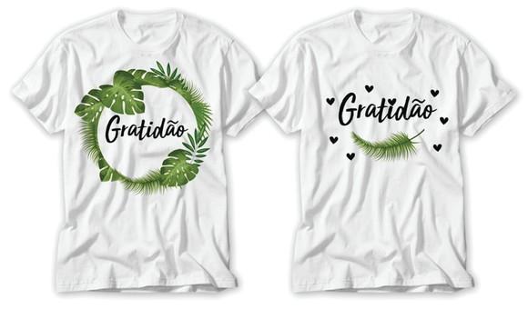Camiseta Gratidão Kit com 02 Camisetas