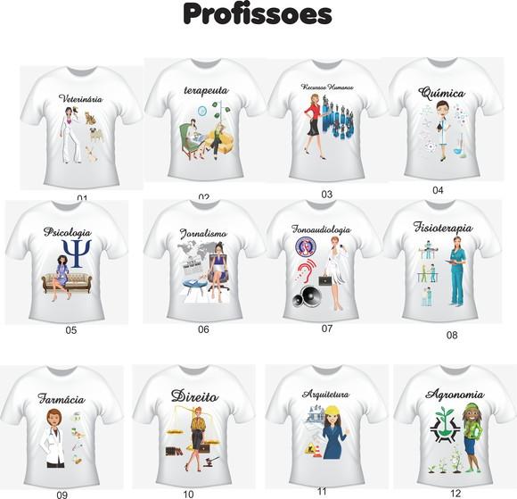 Camiseta Profissões - Cursos - Diversos modelos