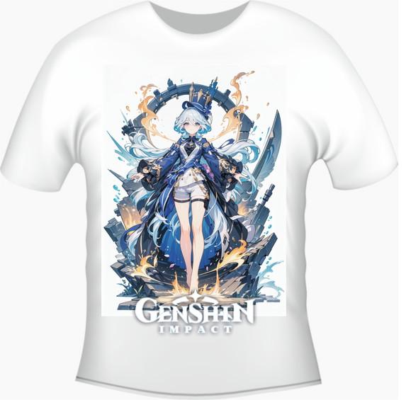 Camiseta Furina Focalors Arconte Hydro Genshin Impact