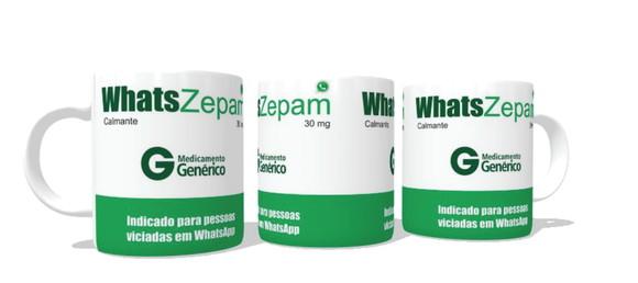 Caneca Whatszepam - Viciado Em Zap Zap Caneca divertida