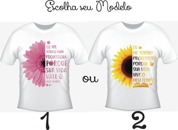 Camiseta Profissão Me Tornei Professora - Escolha Seu Modelo