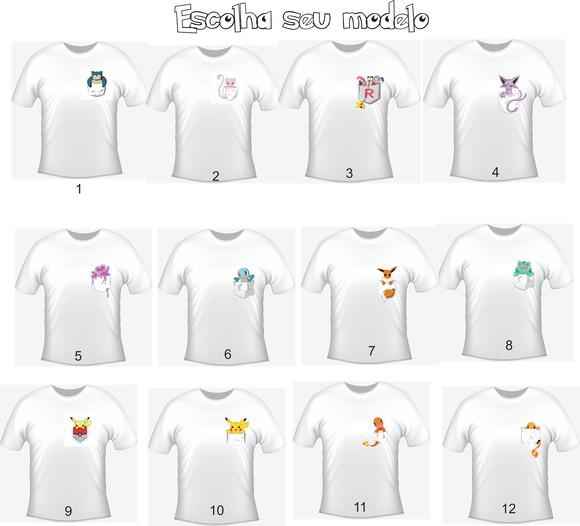 Camiseta P.o.k.e.m.o.n Pocket - Escolha Seu Modelo