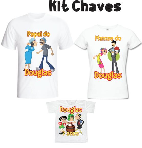 Camiseta Kit Família Turma do Chaves c/03 - Personalizada