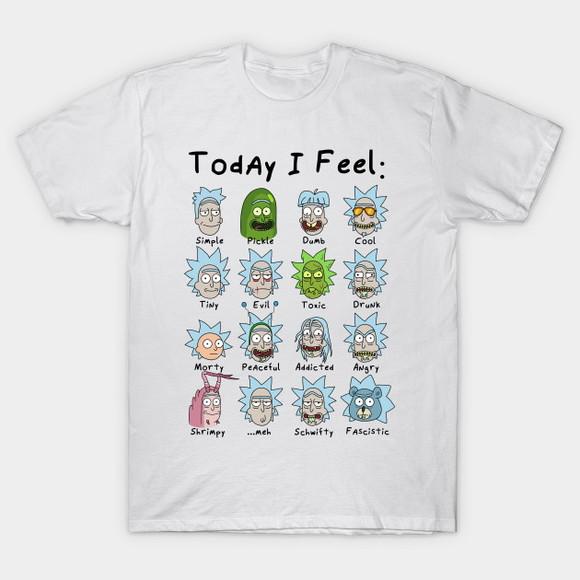 Camiseta Today I Feel Rick R.i.c.k. A.n.d. M.o.r.t.y