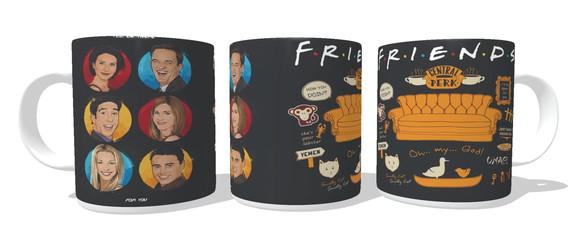 Caneca Amigos Friends Cast