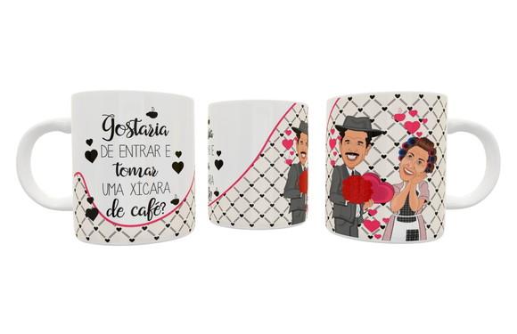 Caneca Dona Florinda e Professor Girafales Xícara de Café
