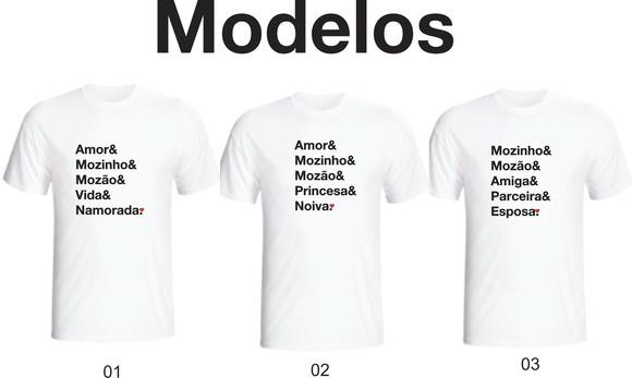 Camiseta Namorada - Noiva - Esposa - Personalizável