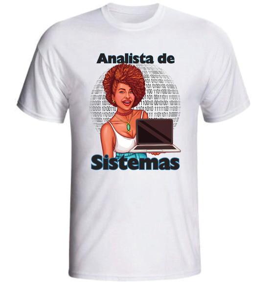 Camiseta Profissão Analista De Sistemas Afro