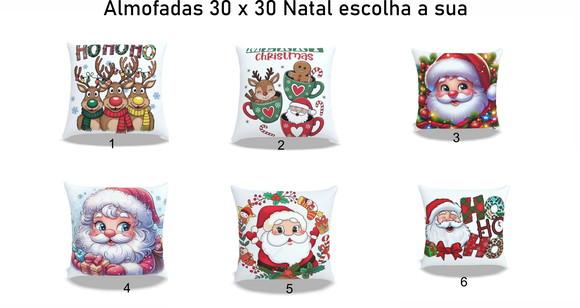 Almofada 30 x 30 - Natal Merry Christmas Papai Noel