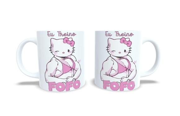 Caneca Eu Treino Fofo Cute Hello