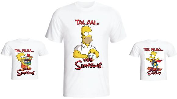 Camisetas Tal Pai Tal Filho, Tal Filha - Homer, Lisa, Bart